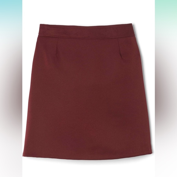 NWOT Girls French Toast Burgundy Pleated Two Tab Skort Uniform Size 16.5 - Picture 2 of 12
